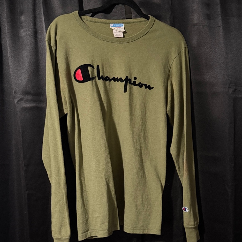 Champion Olive Green Long Sleeve Tee